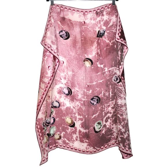 Pierre Cardin Silk Multi Color Square Large Scarf - Picture 4 of 5